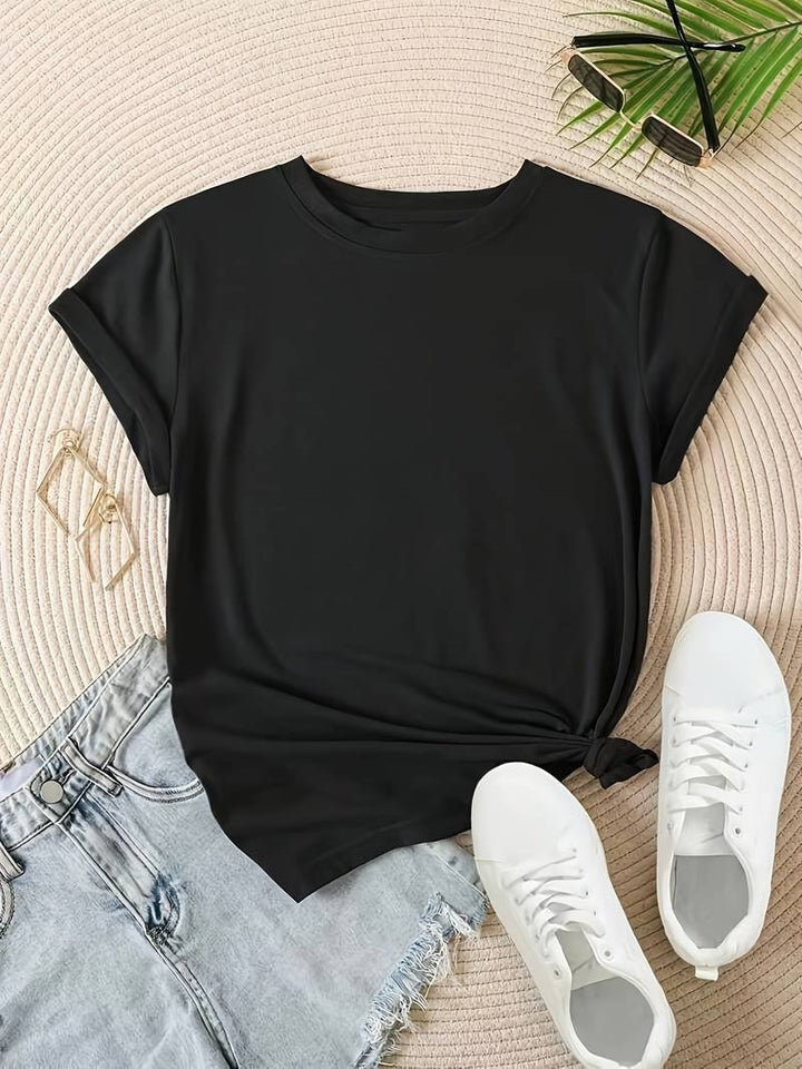 Levoire | T-Shirt Simple Et Épuré Avec Encolure Ronde Noir