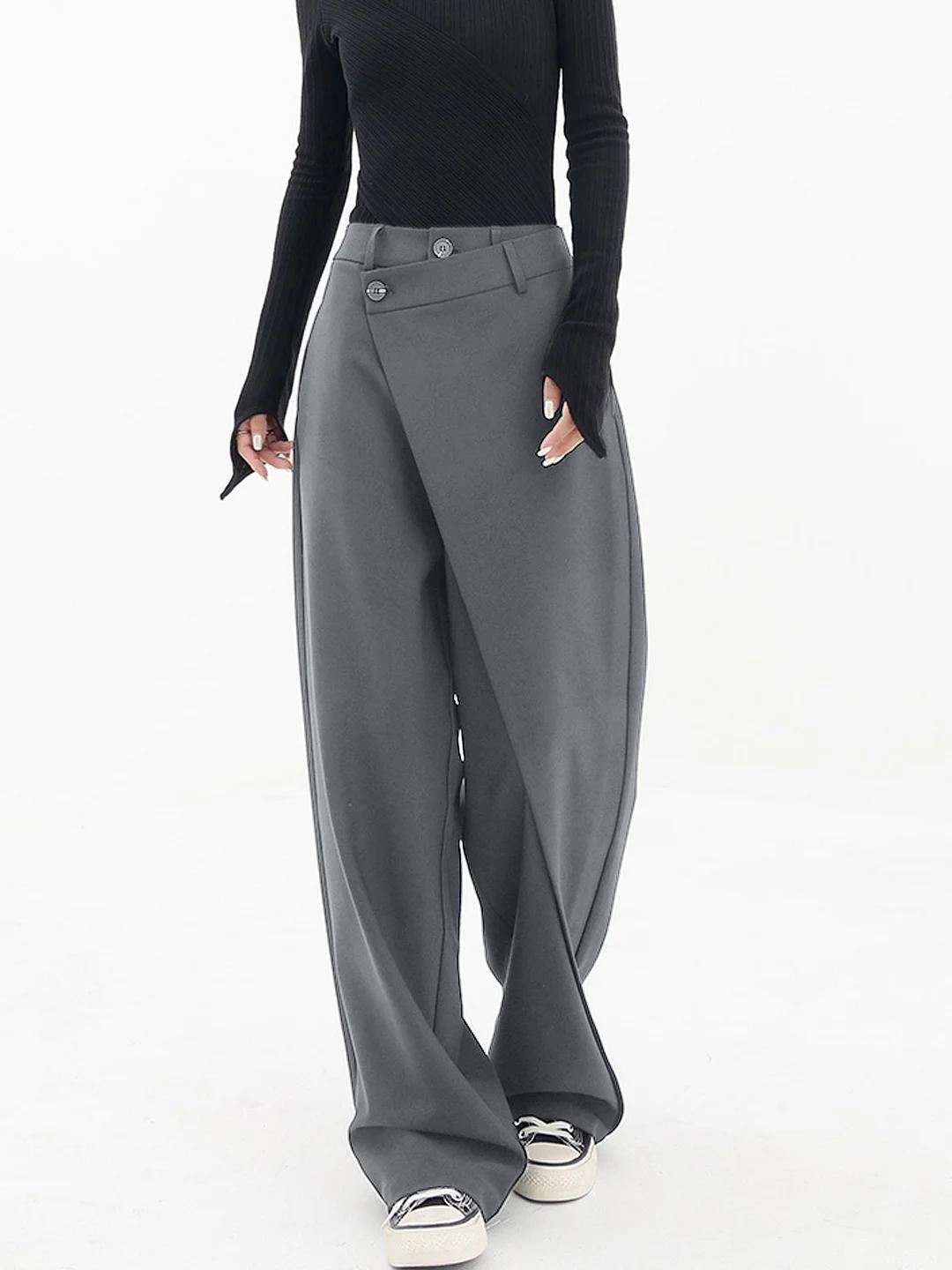 Levoire | Pantalons Baggy Asymétriques Gris