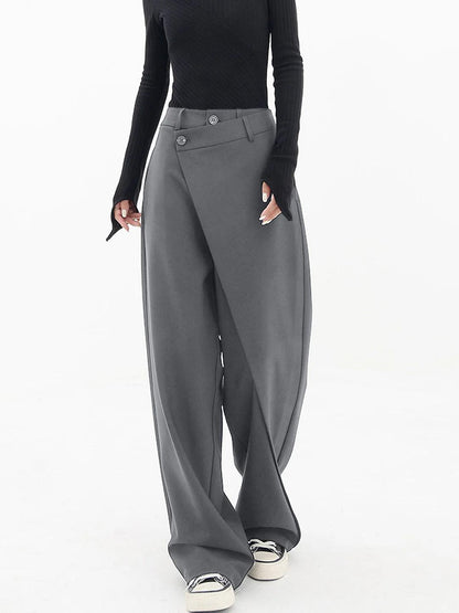 Levoire | Pantalons Baggy Asymétriques Gris