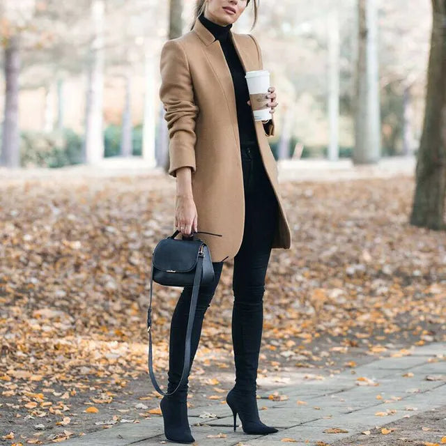 Levoire | Veste élégante plus longue Khaki
