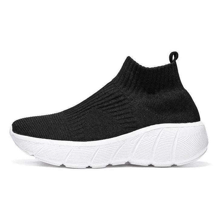 Levoire | Baskets de sport hautes en tissu Noir blanc