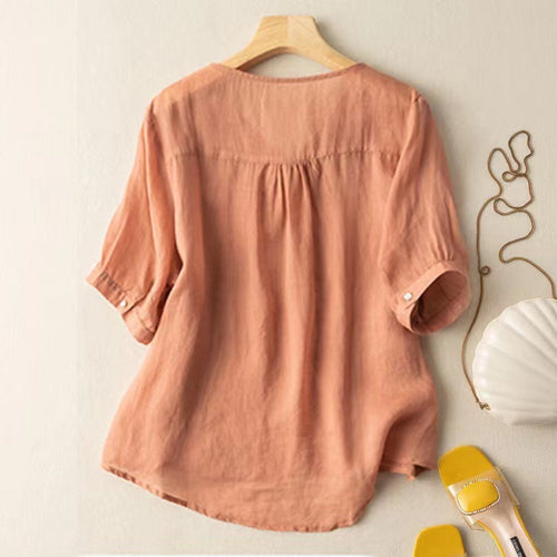 Levoire | Chemise Brodée À Col En V
