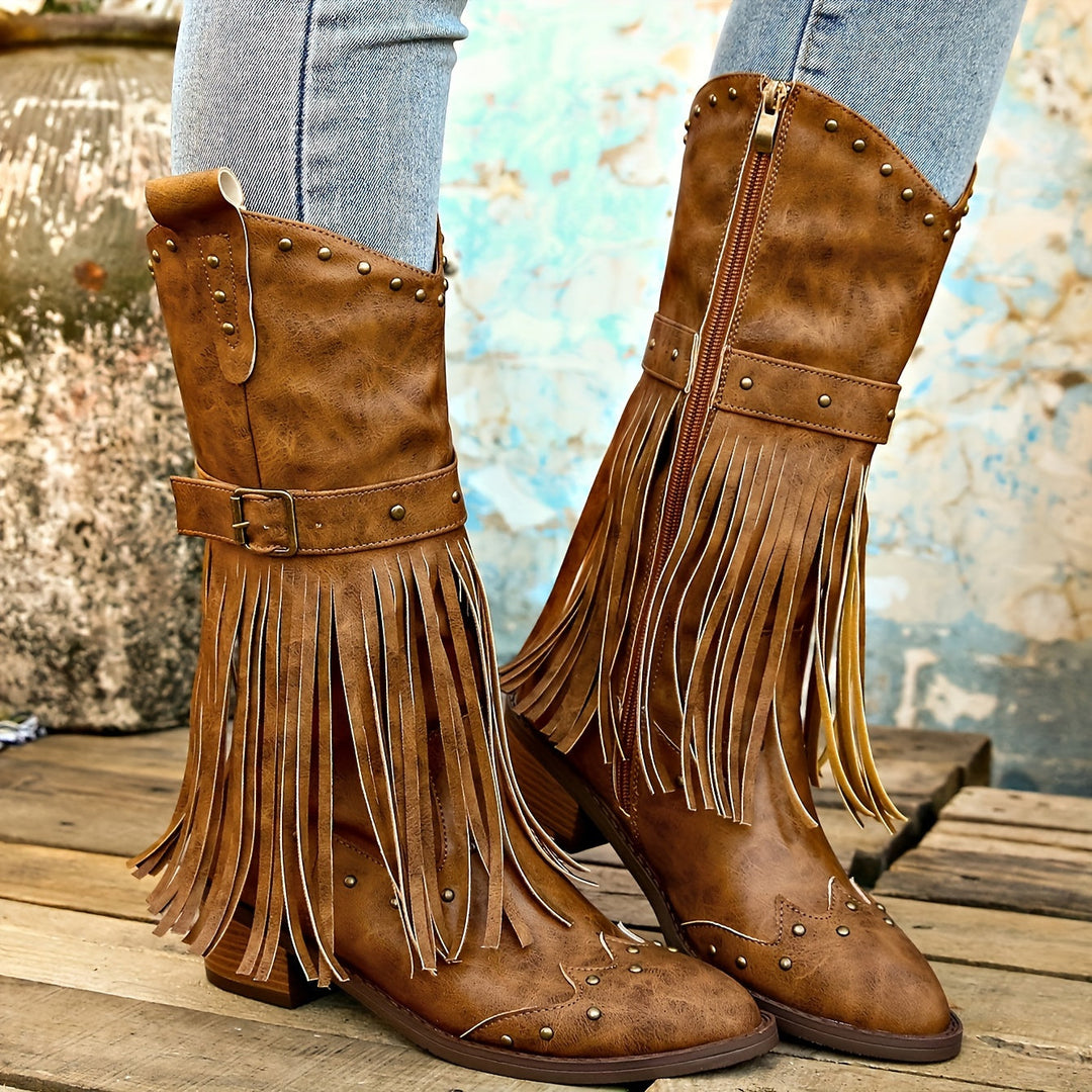 Levoire | Bottes De Femme Élégantes Avec Semelle Épaisse Et Haute Marron foncé
