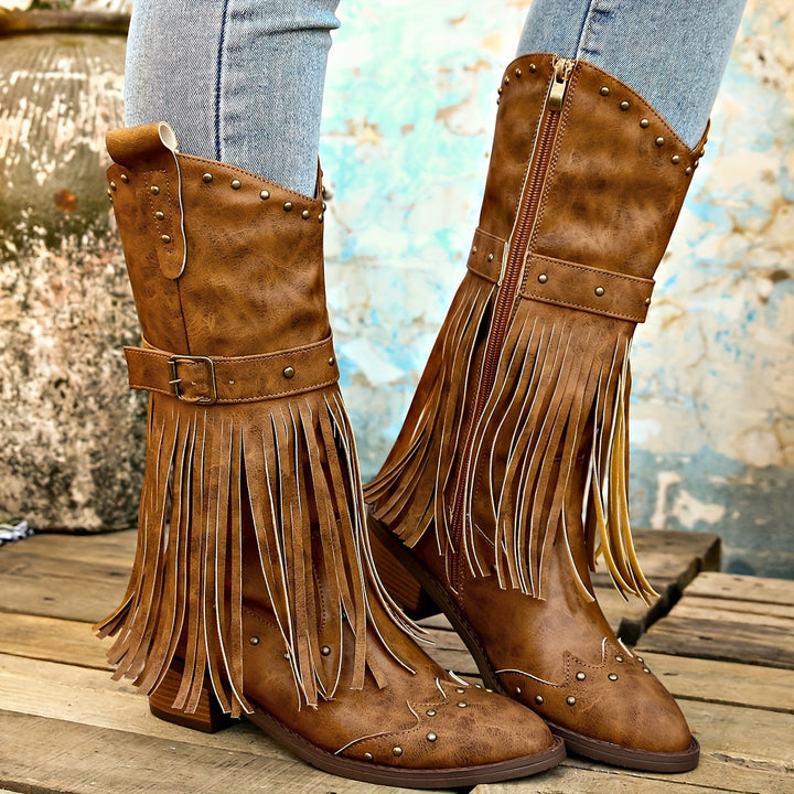 Levoire | Bottes De Femme Élégantes Avec Semelle Épaisse Et Haute Marron foncé