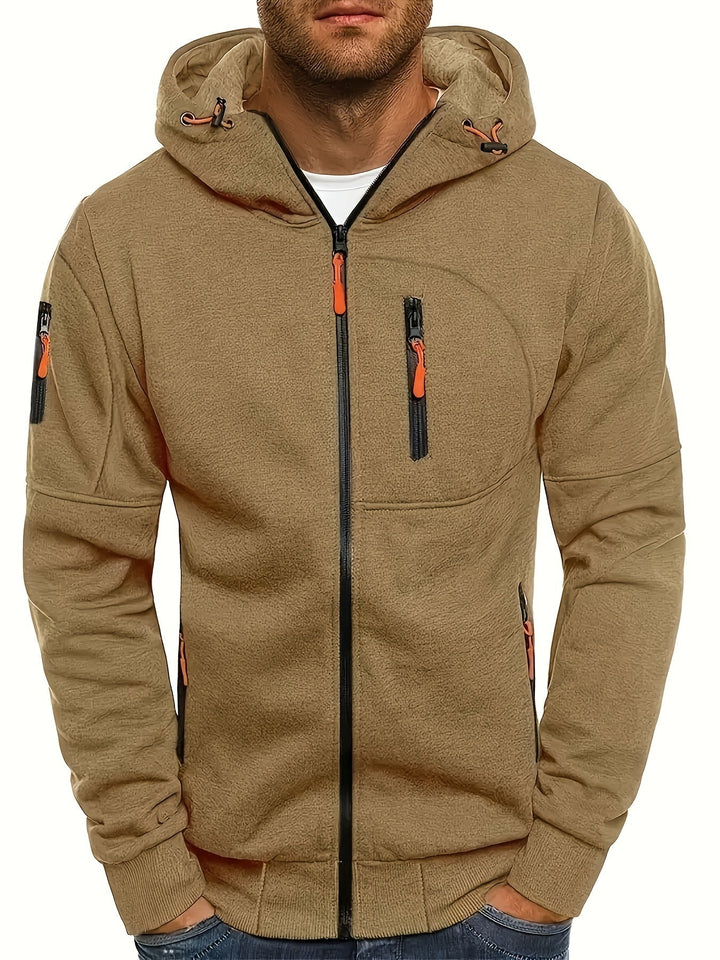 Levoire | Sweat À Capuche Sportif Avec Fermeture Éclair Braun