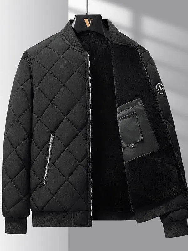 Levoire | Veste avec broderies en diamant pour hommes Noir