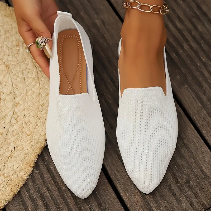 Levoire | Lettsko Shoes With Pointed Toes And Non-Slip Soles For Comfort Blanc