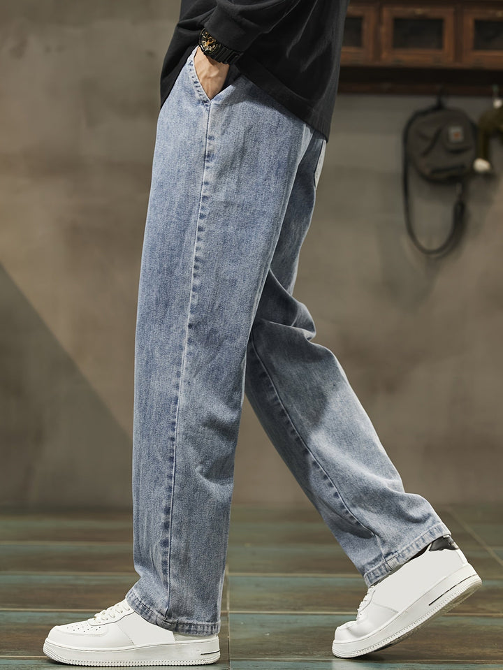 Levoire | Printemps/Automne, Pantalons Droits En Jean Décontractés Pour Hommes