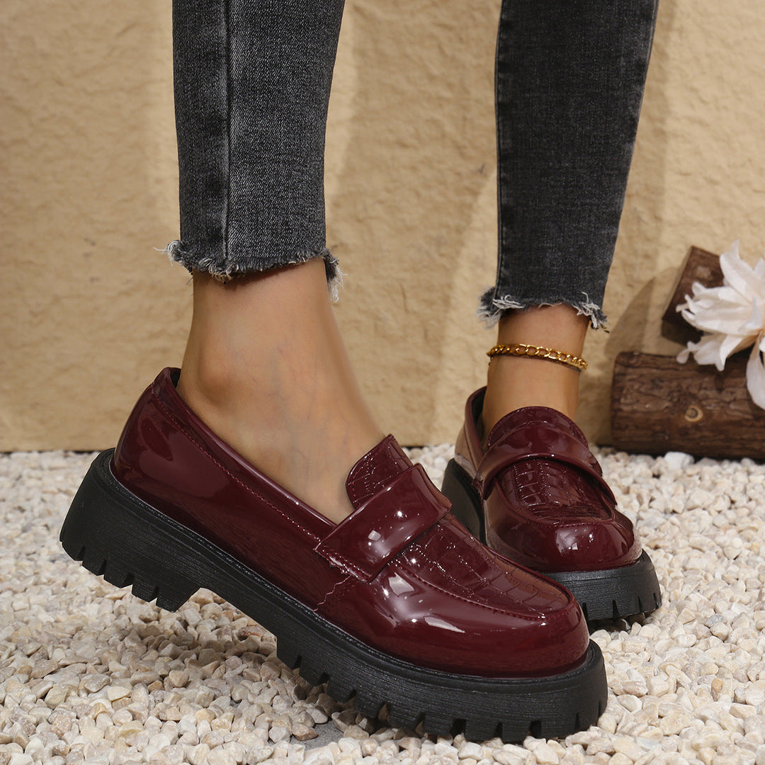 Levoire | Mocassins pour femmes à semelle épaisse Rouge vin