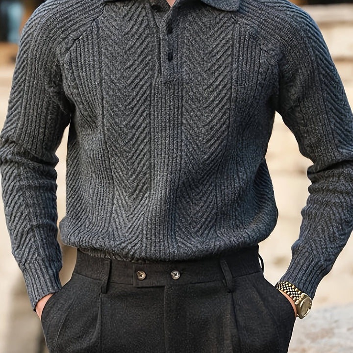 Levoire | Pullover De Golf Tricoté Rétro Gris foncé