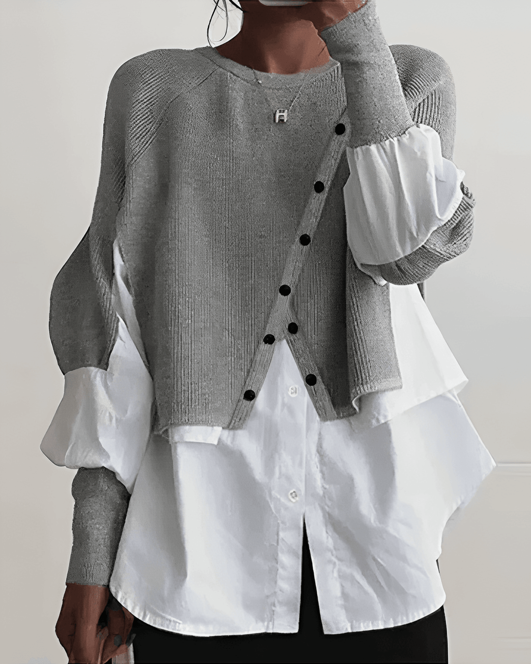 Levoire | Chemise À Manches Longues Patchwork 2XL