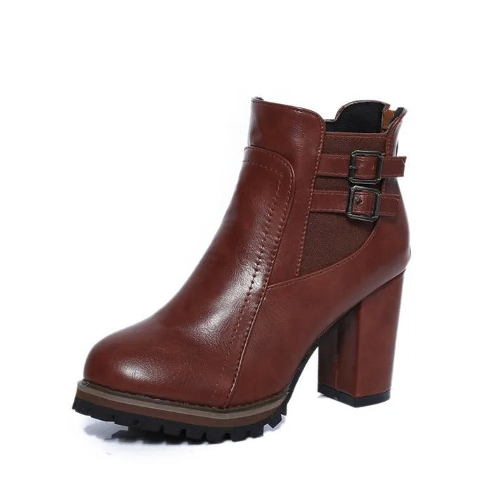 Levoire | Bottines À Talon Bloc Au Design Moderne