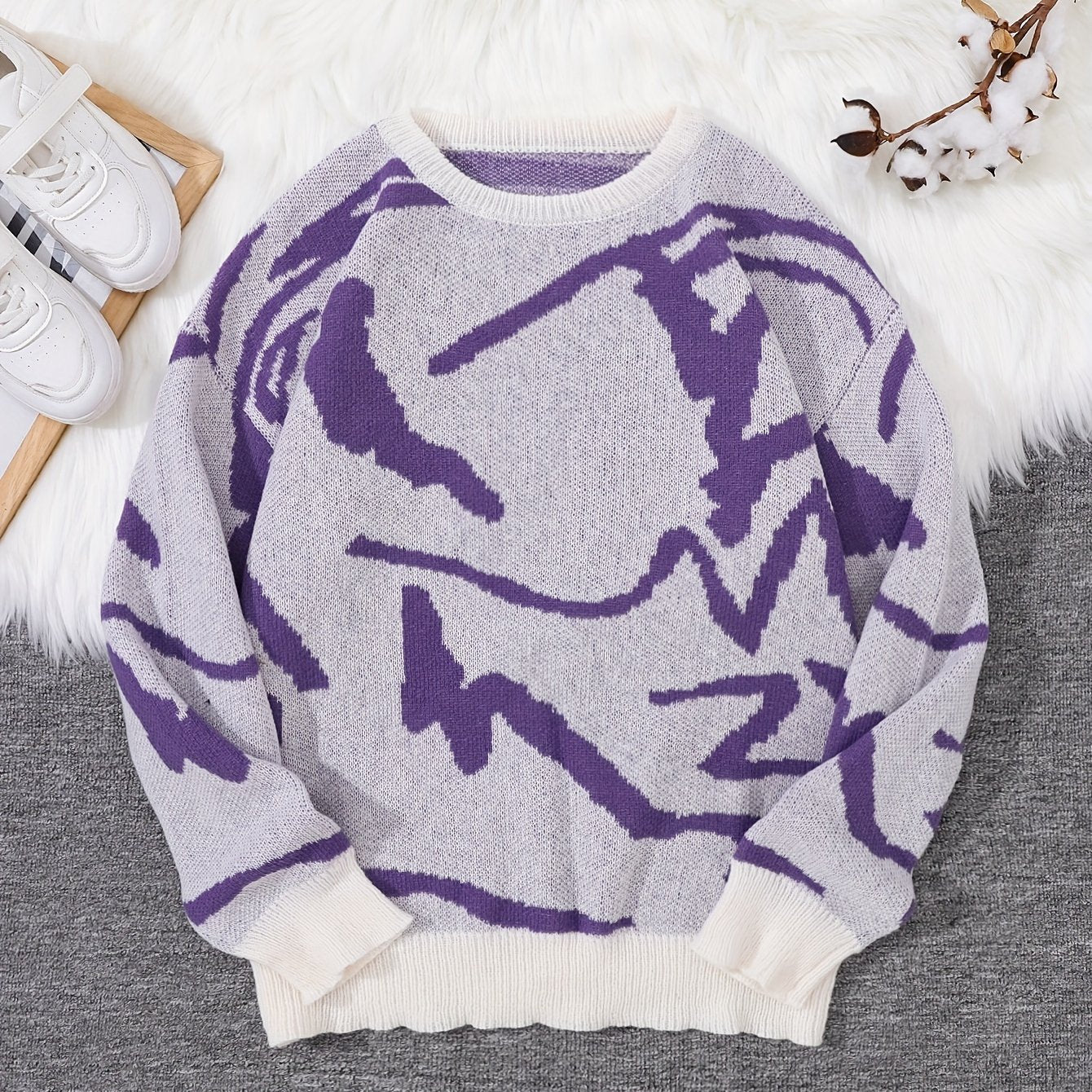 Levoire | Pull Homme Stylé Avec Impression Graffiti