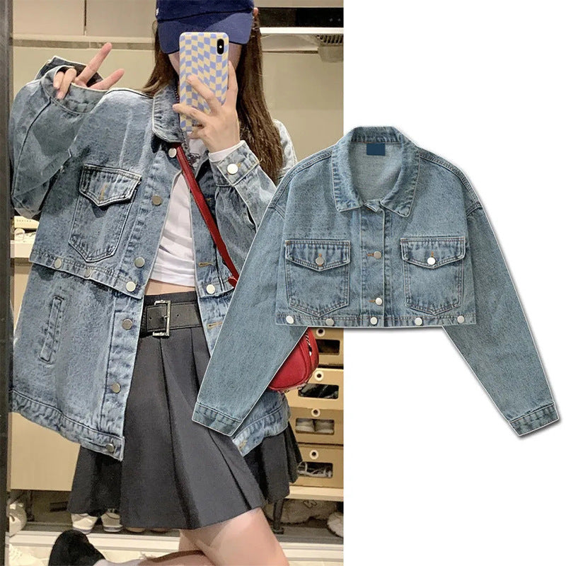 Levoire | Veste En Denim À Manches Longues Et À Capuche Amovible Avec Poches
