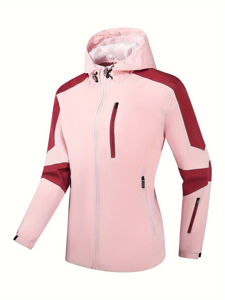 Levoire | Sweat À Capuche Color Block Sportif En Grandes Tailles Couleur rose pâle