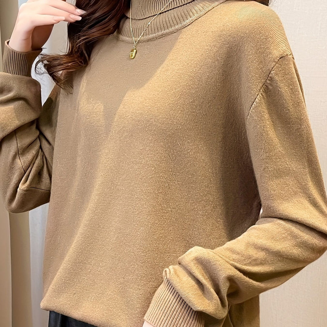 Levoire | Simple Tricot Col Montant À Manches Longues