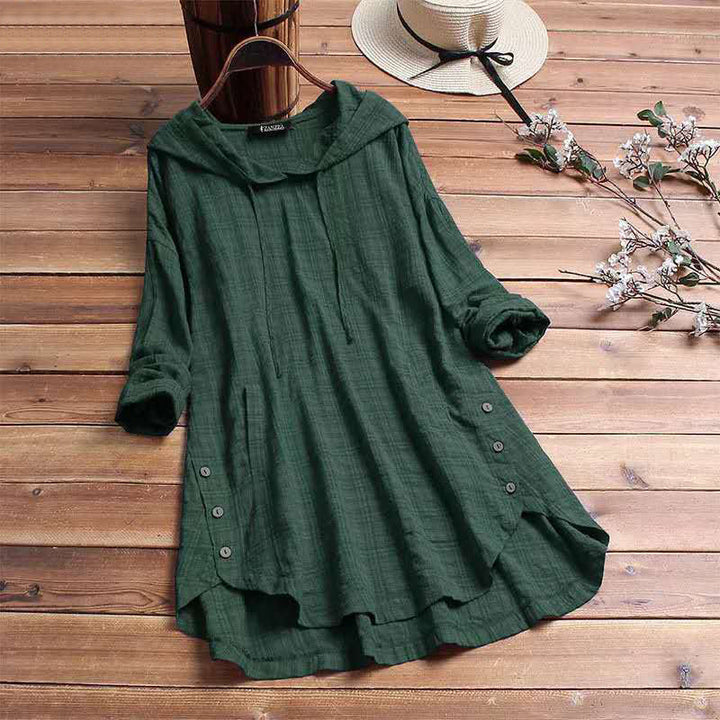 Levoire | Ternet Blouse Avec Capuche - Style Quotidien Convivial Vert