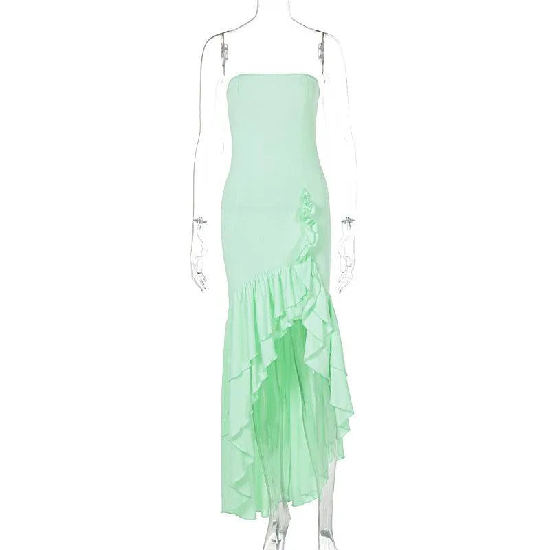 Levoire | Robe irrégulière avec haut pour femmes Cyan