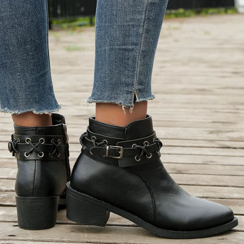 Levoire | Bottes De Vin À Tige Basse À Bout Rond Pour Femmes