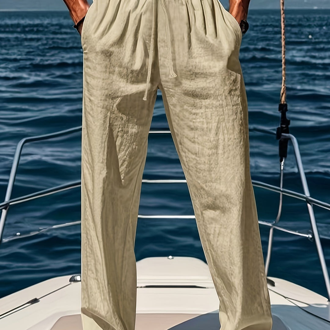 Levoire | Pantalon De Plage Pour Hommes En Coton Avec Cordons