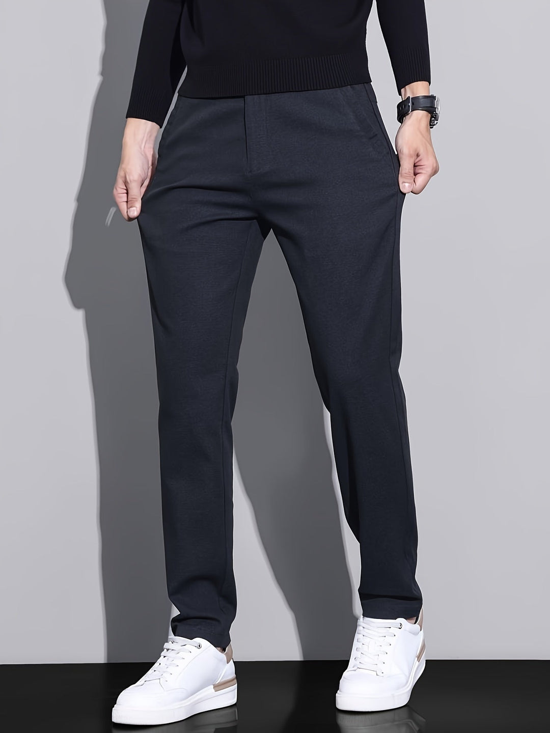 Levoire | Slim Fit Pantalon De Loisirs Pour Hommes En Tissu Respirant Et Élastique Roi bleu
