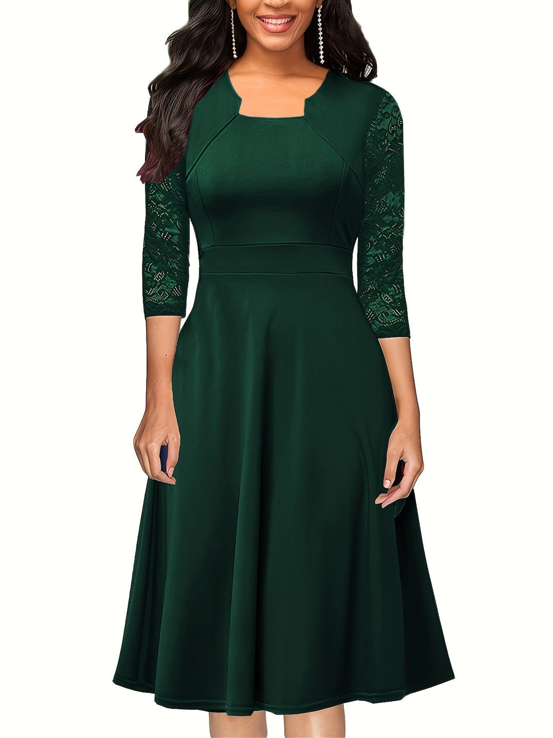 Levoire | Robe Femme Avec Des Détails En Dentelle Parfaite Pour Les Occasions Formelles Bleu foncé