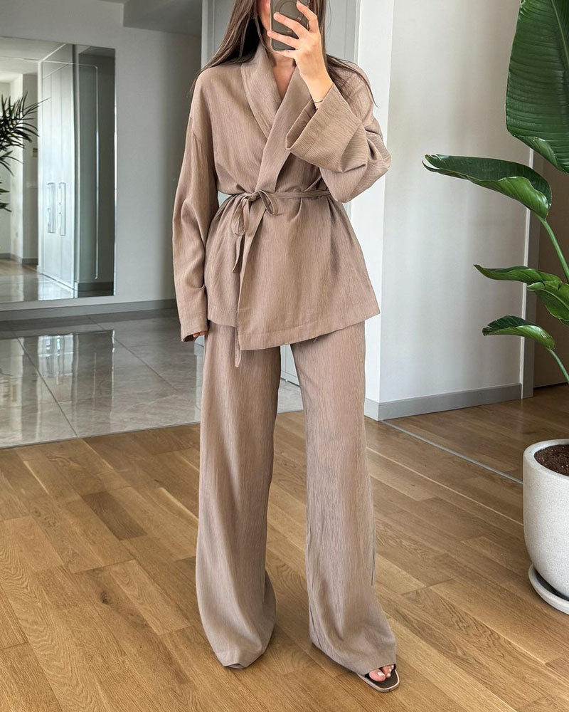 Levoire | Ensemble De Deux Pièces Luxueux Khaki