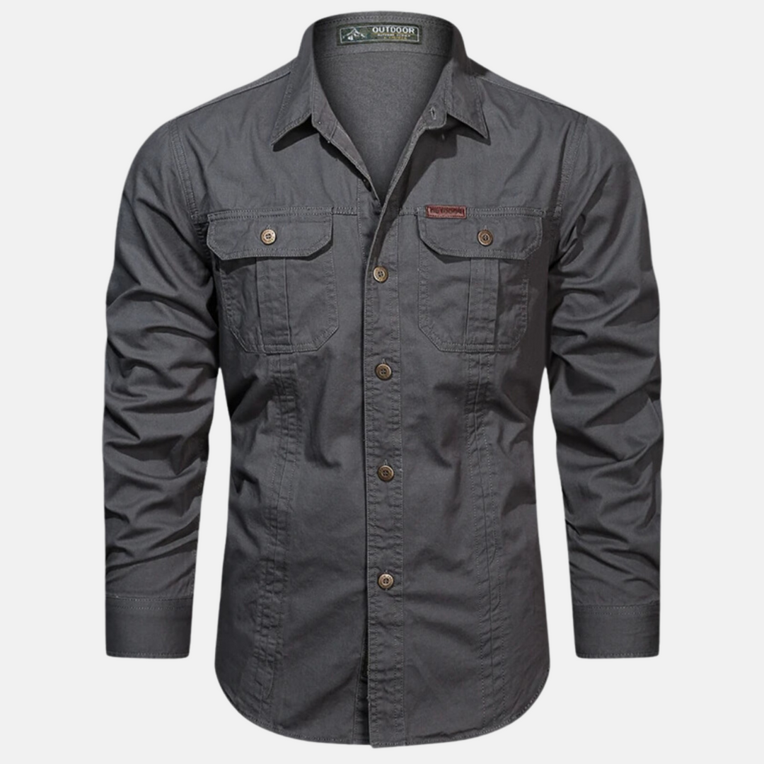 Levoire | Chemise Cargo Premium Gris foncé