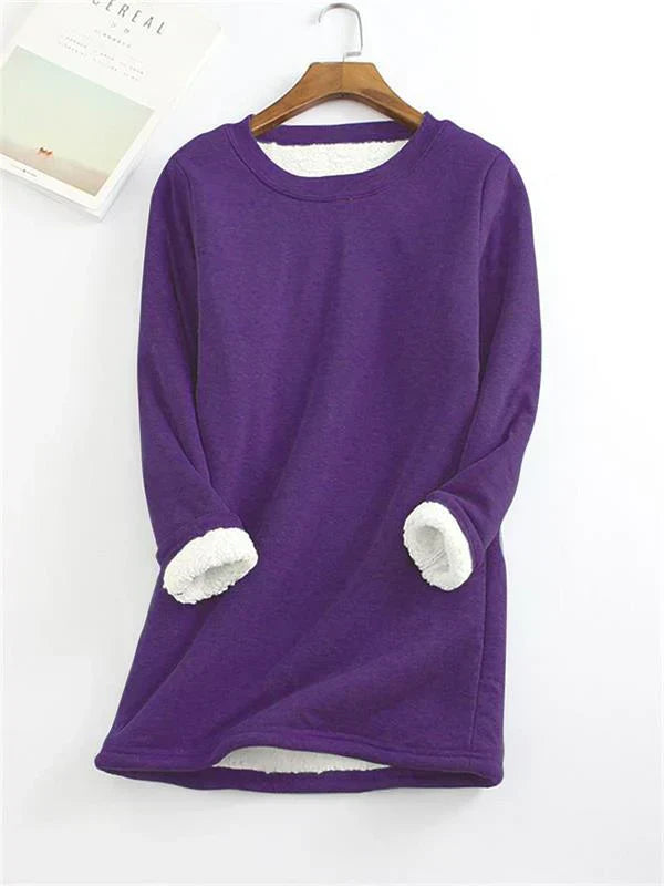 Levoire | Femme Tricot Avec Doublure En Polaire Violet
