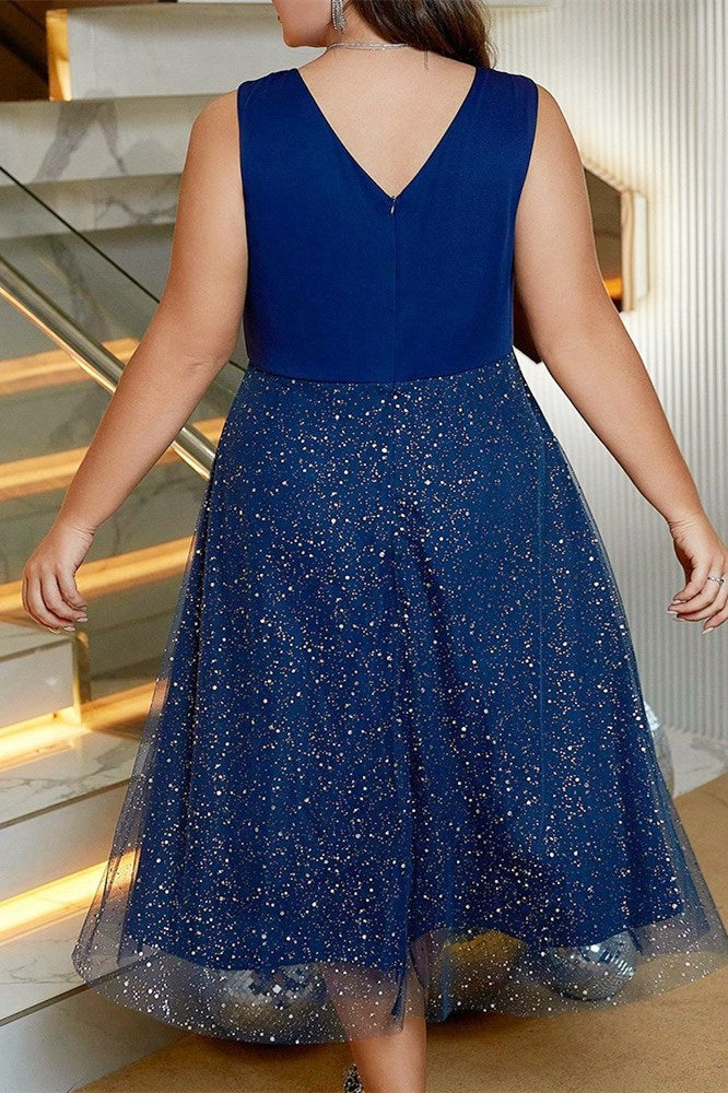 Levoire | Taille V en décolleté Paillettes Tulle Robe de soirée