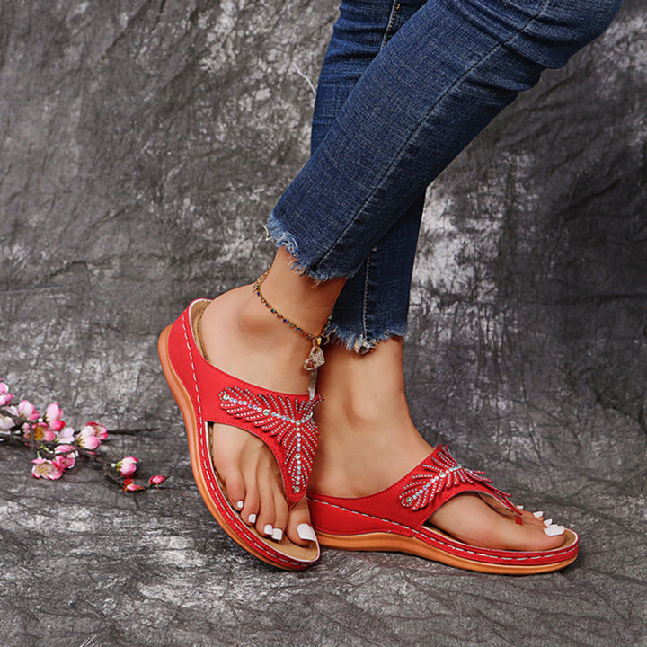 Levoire | Mules Plateforme Estivales Rouge