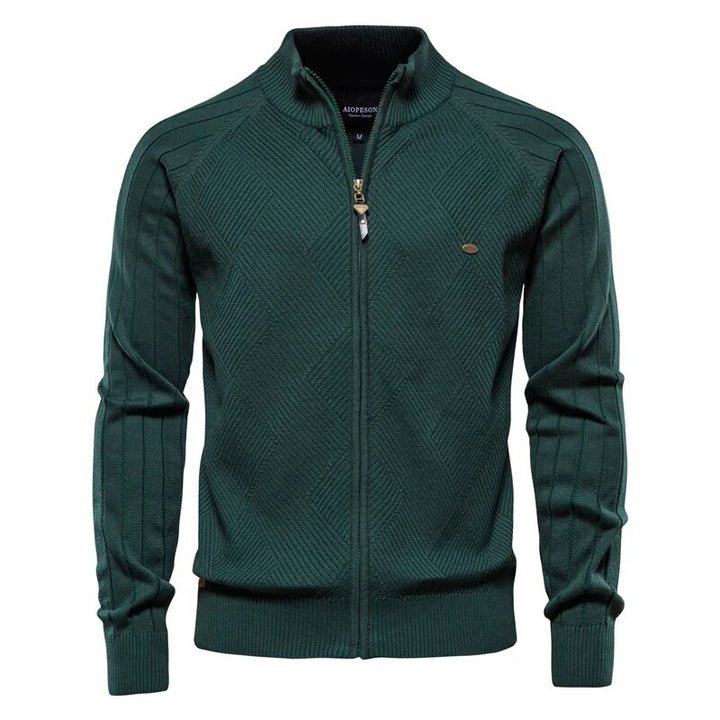 Levoire | Veste À Manches Longues Confortable Avec Fermeture Éclair vert armée