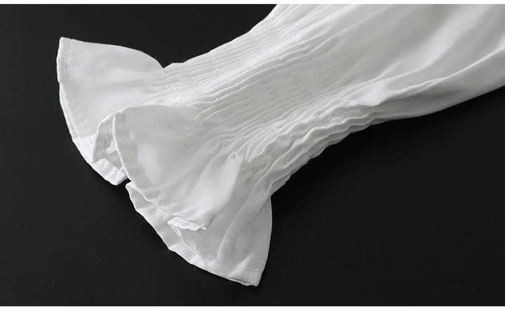 Levoire | Robe femme 2 pièces : chemise blanche et gilet noir avec ceinture