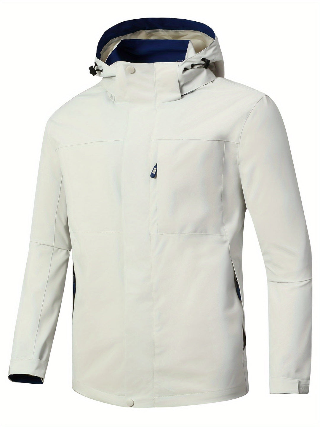 Levoire | Veste Imperméable Légère Pour Hommes Avec Capuche Blanc