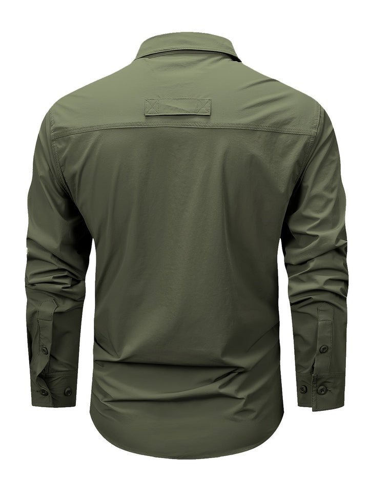 Levoire | Chemise Cargo Simple À Manches Longues Pour Hommes