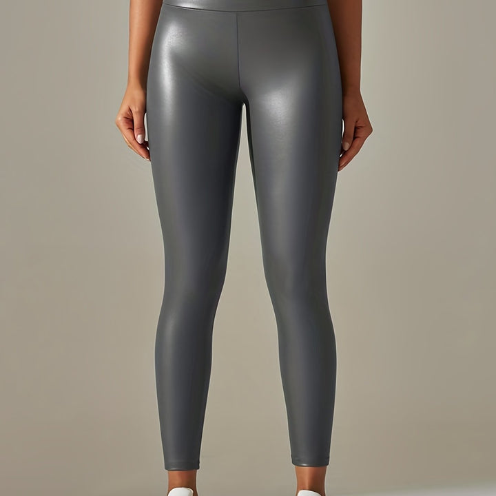 Levoire | Pantalons En Cuir Sexy Pour Femmes En Noir Uni