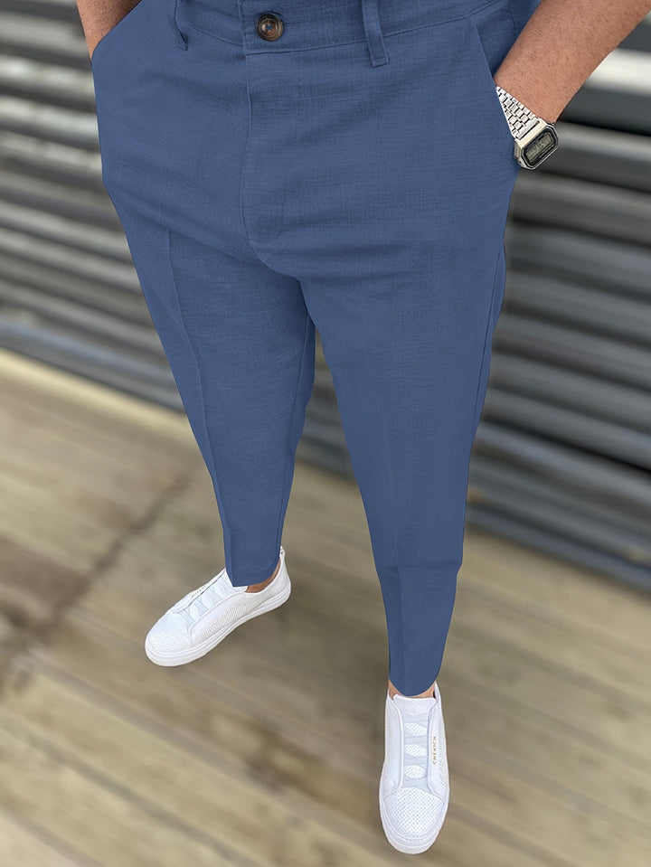 Levoire | Élégant Costume Pantalons Pour Hommes Jeaninsininen