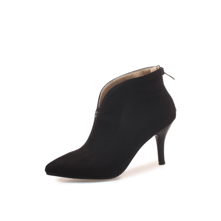 Levoire | Bottines Stiletto En Daim Pour Femmes Avec Fermetures Éclair À L'Arrière