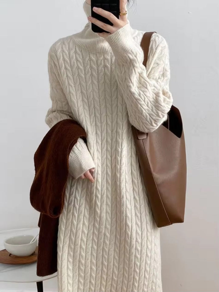 Levoire | Robe En Tricot À Motif De Torsade Crème blanc Taille unique