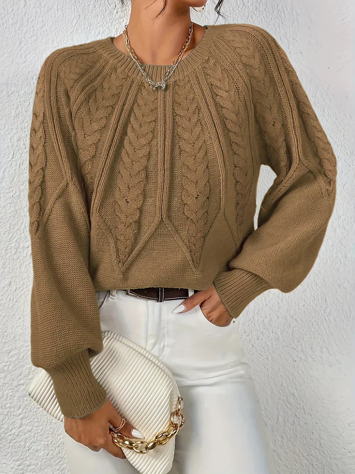 Levoire | Pull Torsadé Décontracté Et Élégant Marron