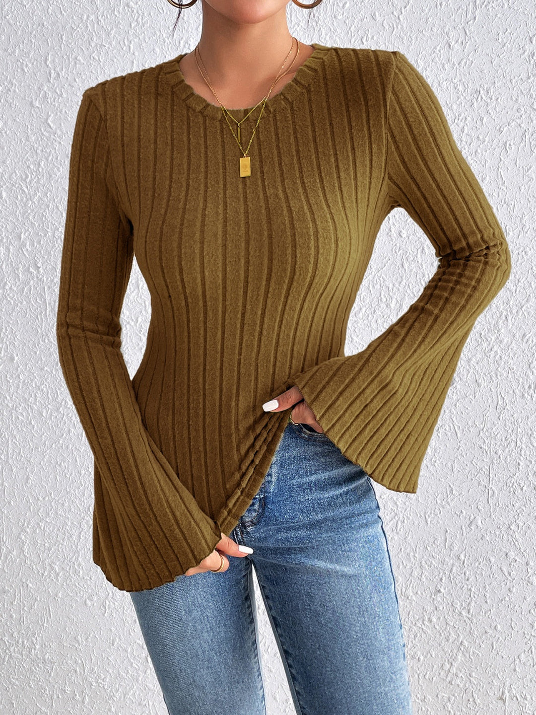 Levoire | Honey Col Rond Flare Sans Manches T-shirt