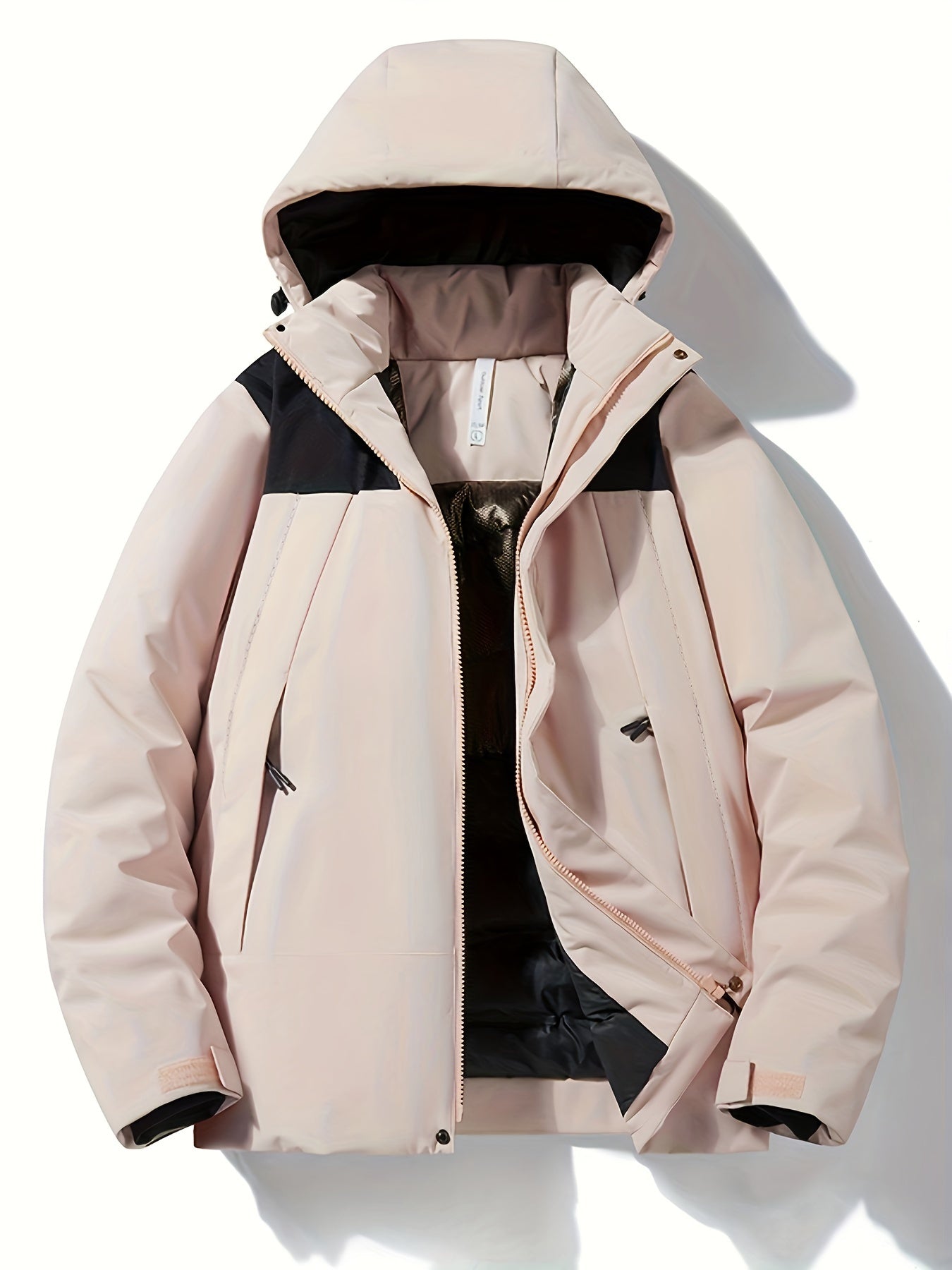 Levoire | Veste Longue À Manches Longues Sans Capuche Avec Fermeture Éclair Rosa