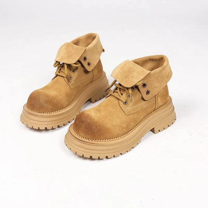 Levoire | Chaussures vintage à semelle épaisse Chameau