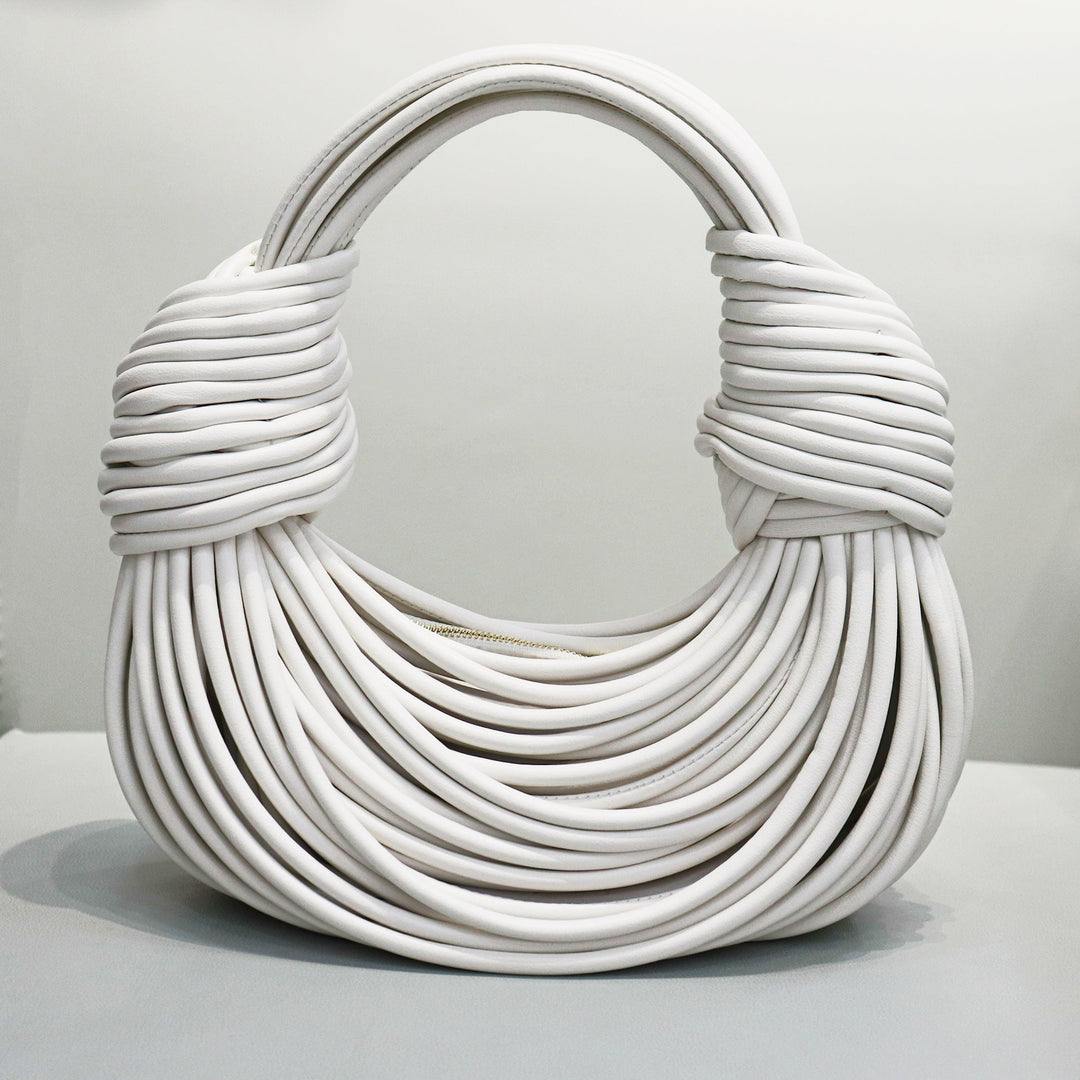 Levoire | Sac À Main En Toile Uni Tissé À La Main Pour Femmes Blanc crème