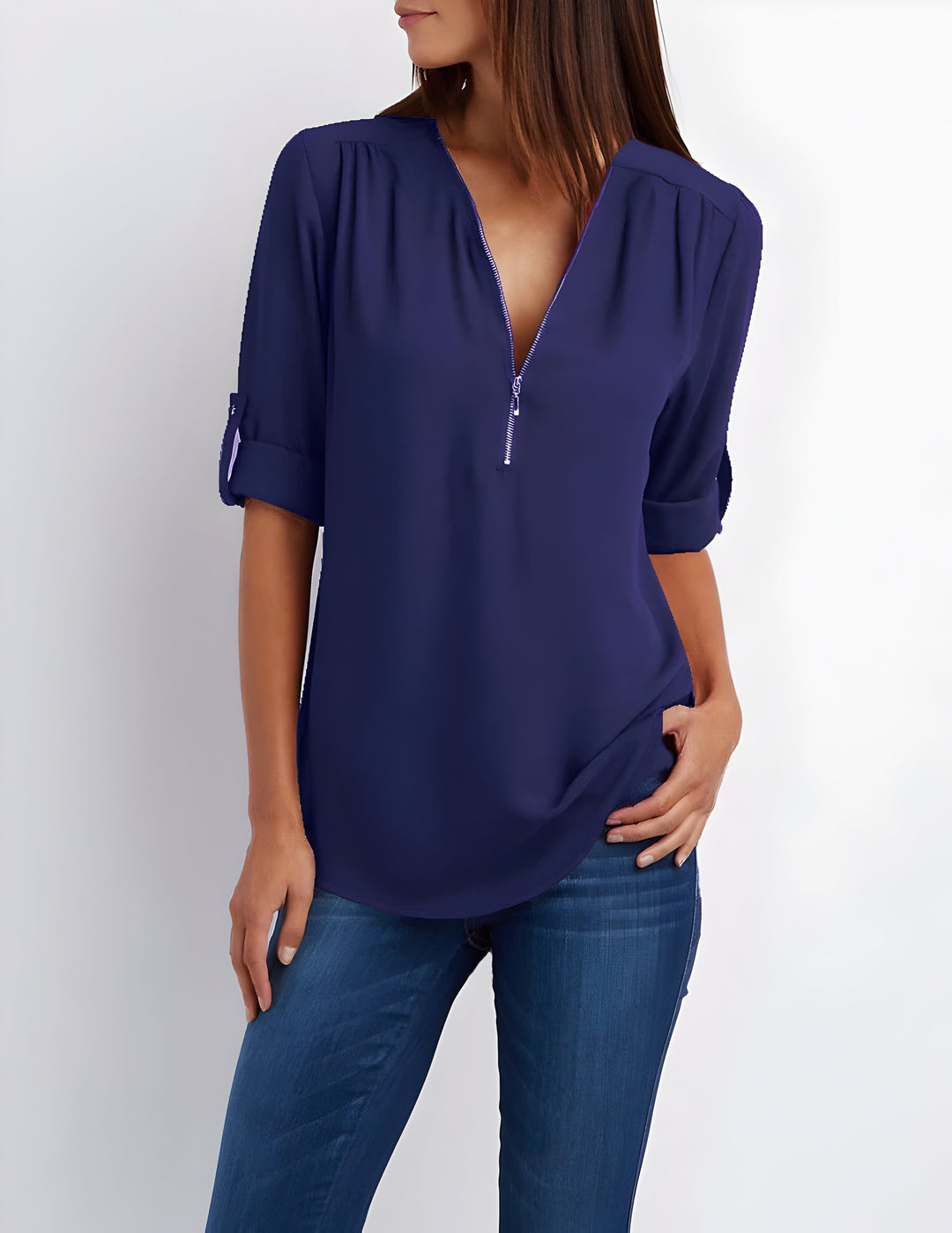 Levoire | Chemise Élégante À Demi-Zip Merensininen