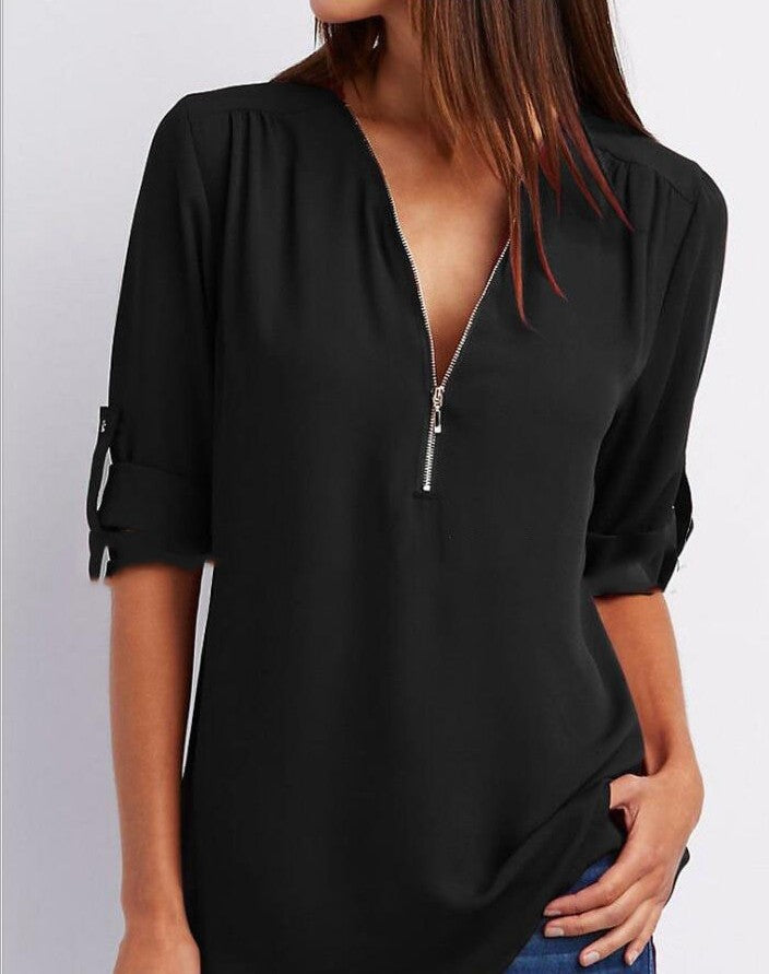 Levoire | Chic Manque Trois Quarts Blouse Noir