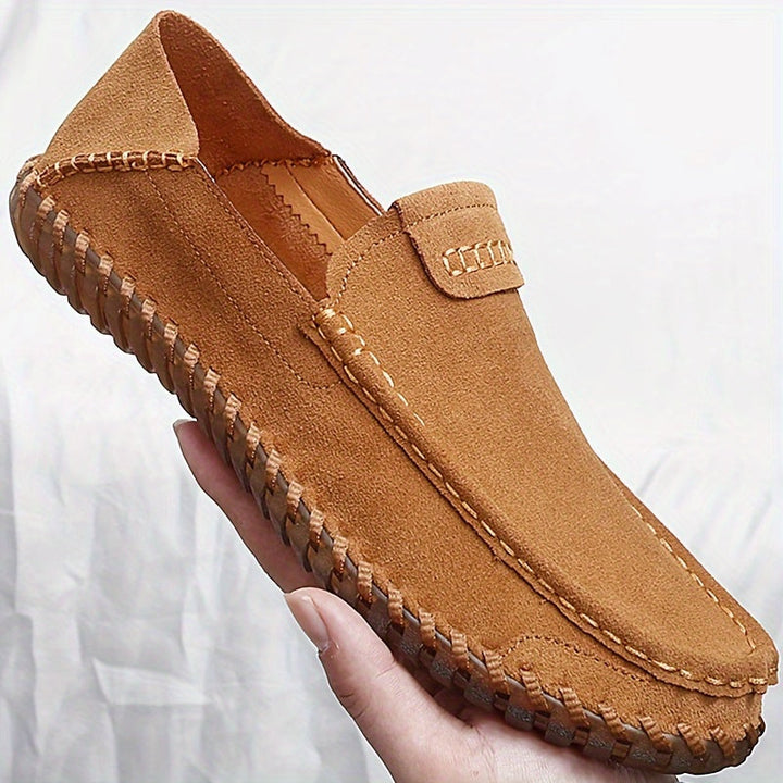 Levoire | Chaussures En Cuir Simples Pour Hommes Avec Semelle Antidérapante Jaune