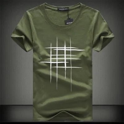 Levoire | T-shirt à manches courtes en coton vert miliaire