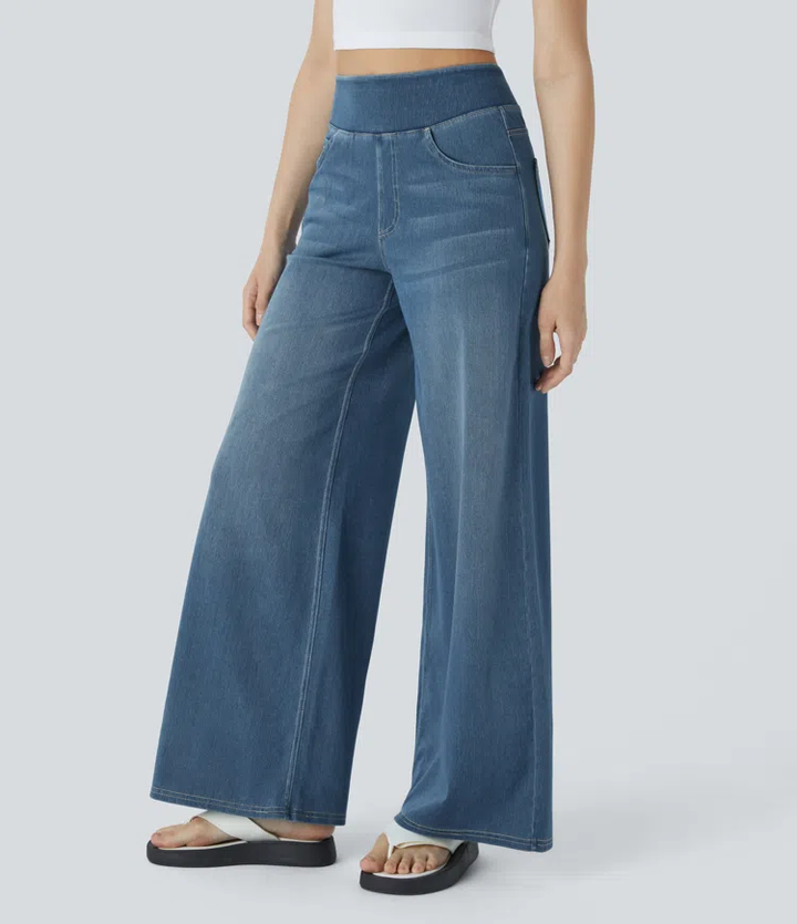 Levoire | Pantalon Denim Stretch Taille Haute Femme