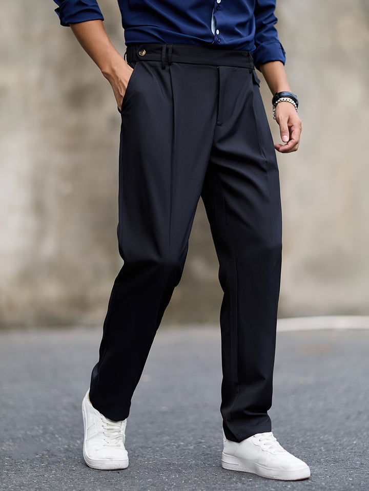 Levoire | Pantalons Pour Hommes Élégants En Polyester Confortable Au Design Uni